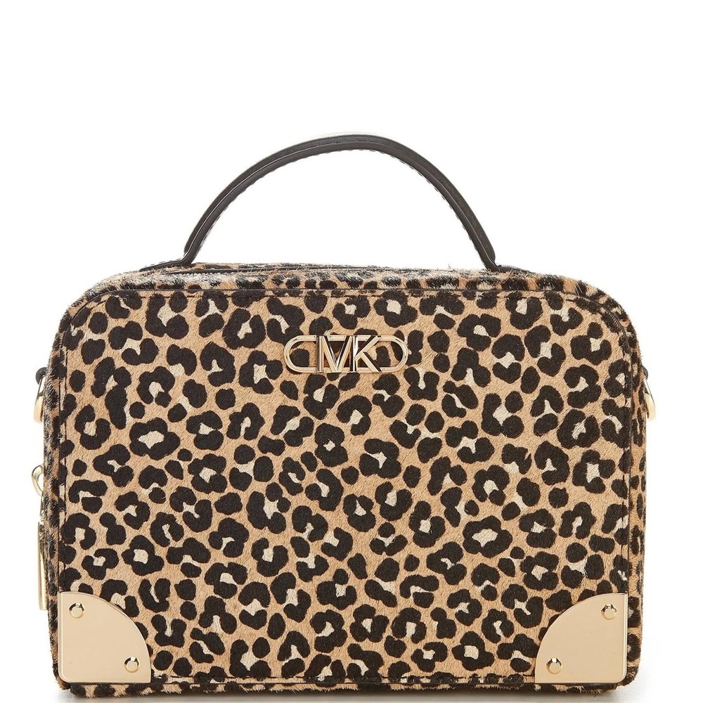 NWT Michael Kors ESTELLE Small Trunk Crossbody Shoulder Haircalf